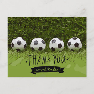 Postal Balón de fútbol gracias