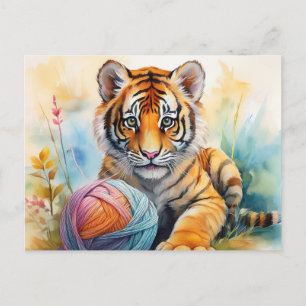 Postal Balón de tigre de IA