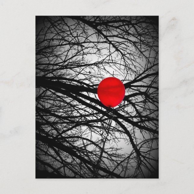 Postal Balón rojo (Anverso)