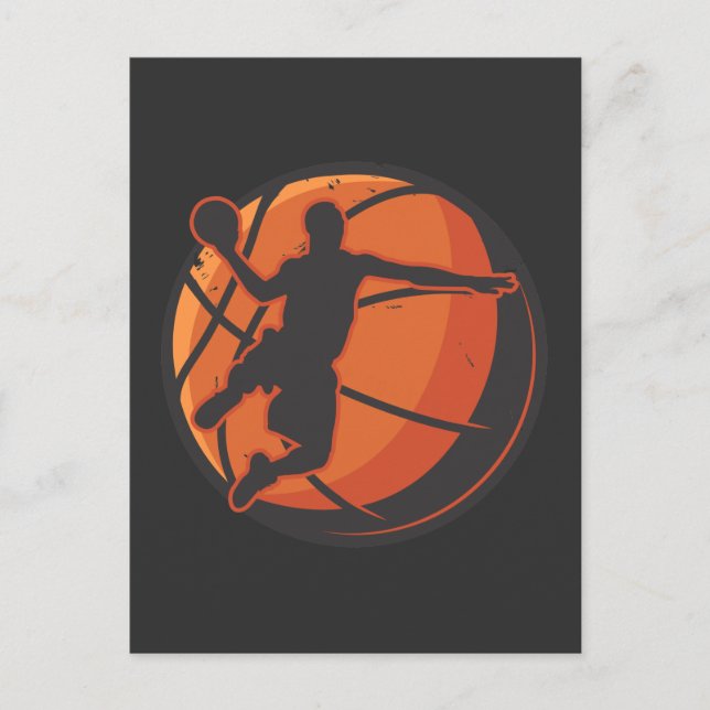 Postal Baloncestista deportivo Vintage (Anverso)