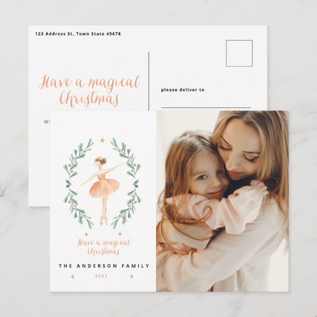 Postal Baloncestistas botánicos 1 foto Navidades (Anverso / Reverso)