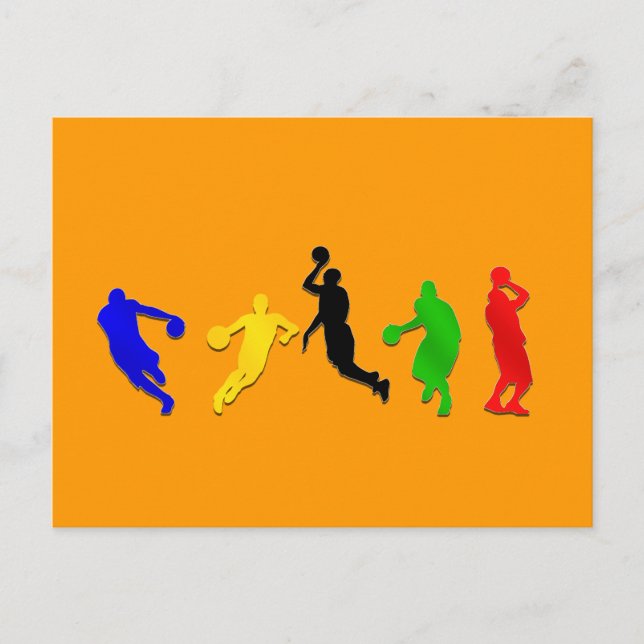 Postal Baloncestistas de los baloncesto (Anverso)