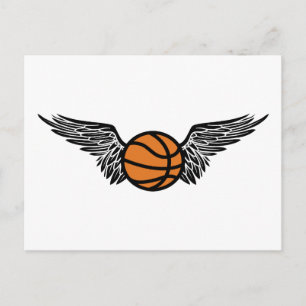Postal baloncesto alado