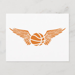 Postal baloncesto alado