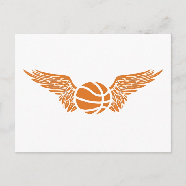 Postal baloncesto alado (Anverso)
