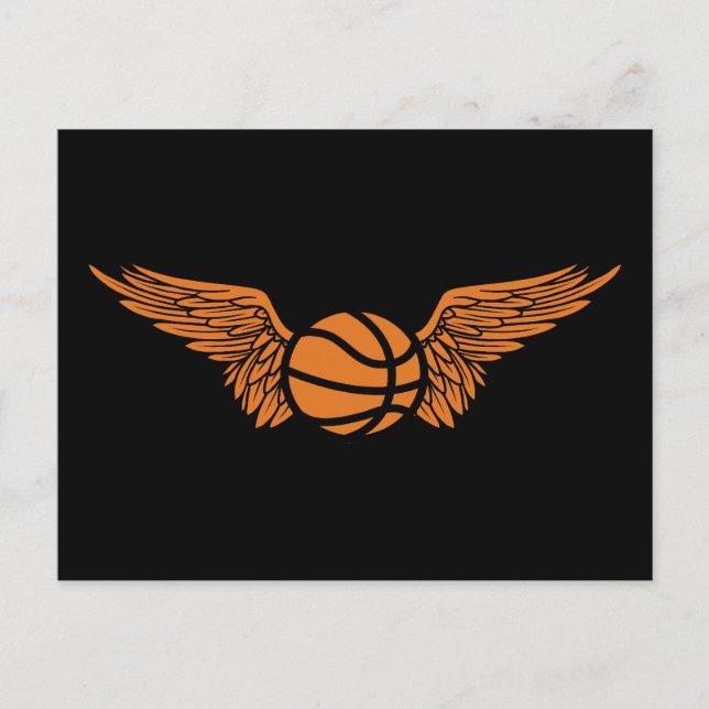 Postal baloncesto alado (Anverso)
