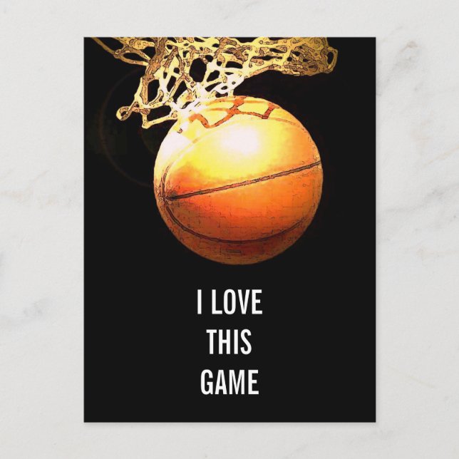 Postal Baloncesto - Arte de Ilustracion deportivo (Anverso)