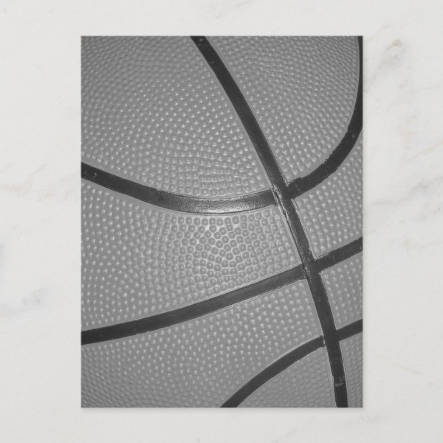 Postal Baloncesto blanco y negro (Anverso)