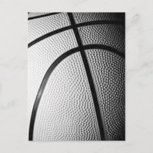 Postal Baloncesto blanco y negro