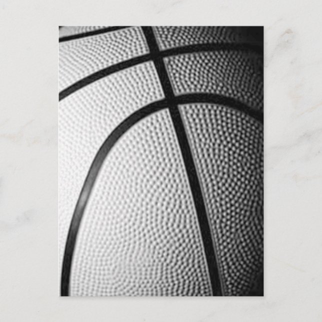 Postal Baloncesto blanco y negro (Anverso)