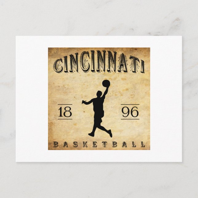 Postal Baloncesto Cincinnati Ohio 1896 (Anverso)