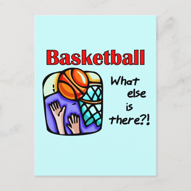 Postal Baloncesto con camisetas y regalos (Anverso)