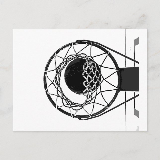 Postal Baloncesto de arte pop (Anverso)