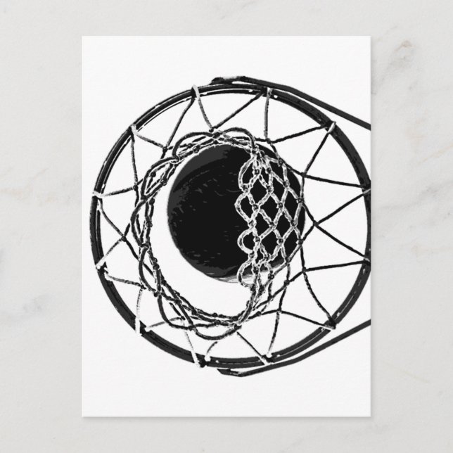 Postal Baloncesto de arte pop (Anverso)