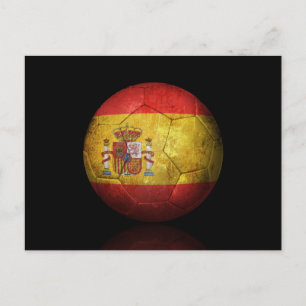 Postal Baloncesto de Fútbol Bandera Española