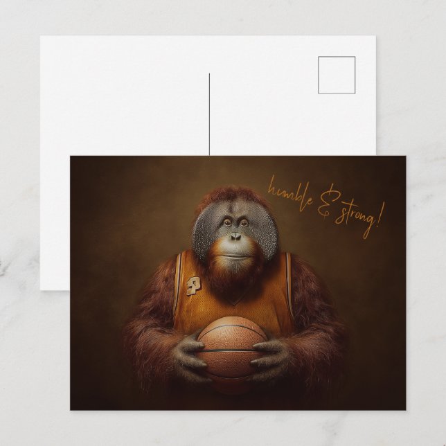 Postal Baloncesto de Orangutan (Anverso / Reverso)
