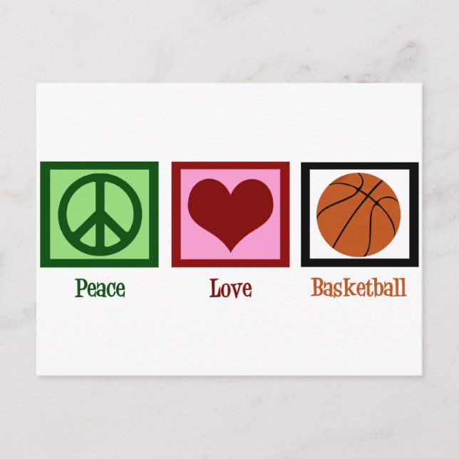 Postal Baloncesto de Peace Love (Anverso)
