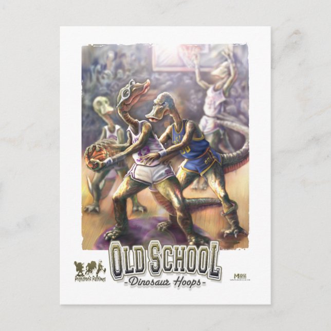 Postal Baloncesto Dinosaur (Anverso)
