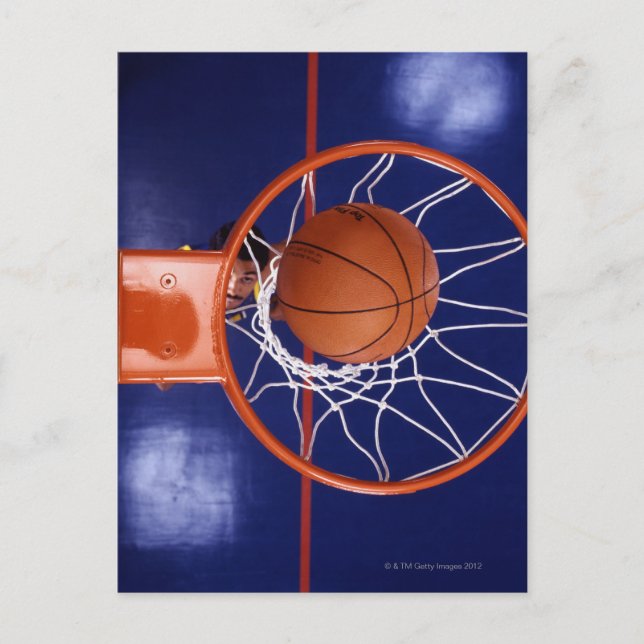 Postal baloncesto en el aro (Anverso)