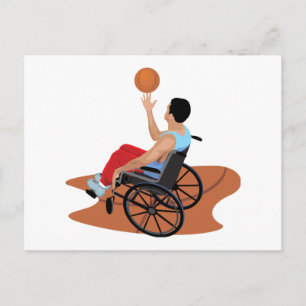 Postal baloncesto en silla de ruedas