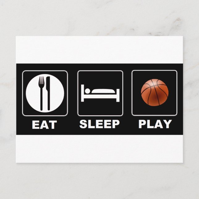 Postal Baloncesto Eye Sleep Play (Anverso)