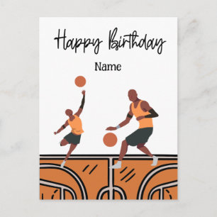 Postal Baloncesto Feliz Cumpleaños al Jugador con Jugador