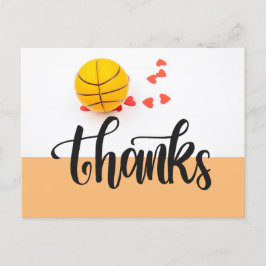 Postal Baloncesto Gracias carta con palabra GRACIAS