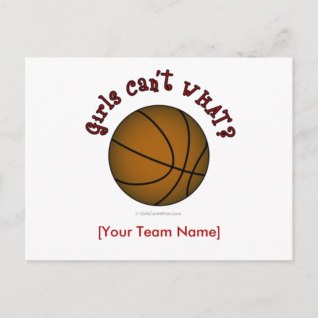 Postal Baloncesto - Marrón/Rojo (Anverso)