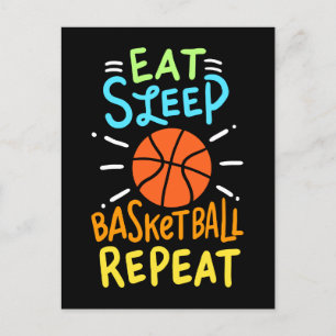 Postal Baloncesto - Repetición de Eat Sleep Basketball