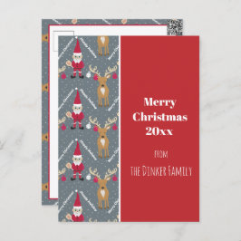 Postal Baloncesto Santa 🎅 Feliz Navidad 🎁