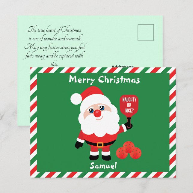 Postal Baloncesto 🎅 Santa Postcard (Anverso / Reverso)