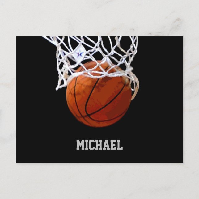 Postal Baloncesto Su Nombre (Anverso)