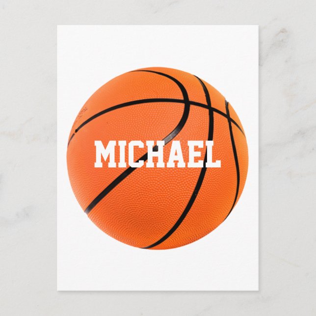 Postal Baloncesto Su Nombre (Anverso)