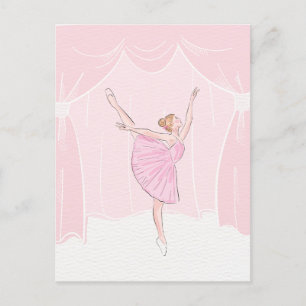 Postal Baloncesto suave rosado