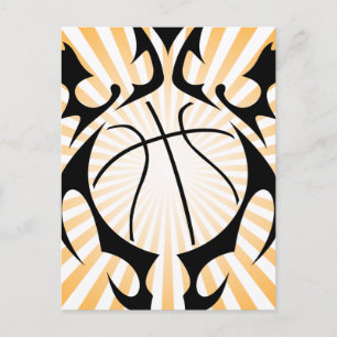 Postal baloncesto tribal.