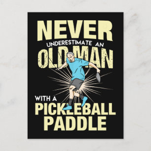 Postal Baloncesto - Viejo Con Una Paleta De Baloncesto