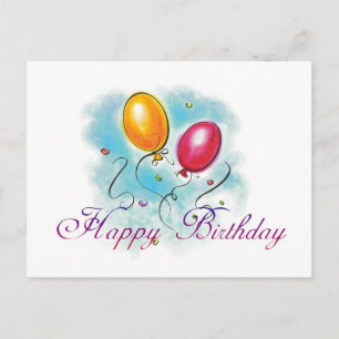 Postal Balones de Cumpleaños