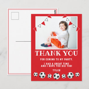 Postal Balones de Fútbol Foto Deportiva de Cumpleaños Gra