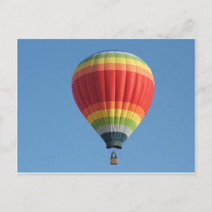 Postal Baloon del aire caliente del arco iris