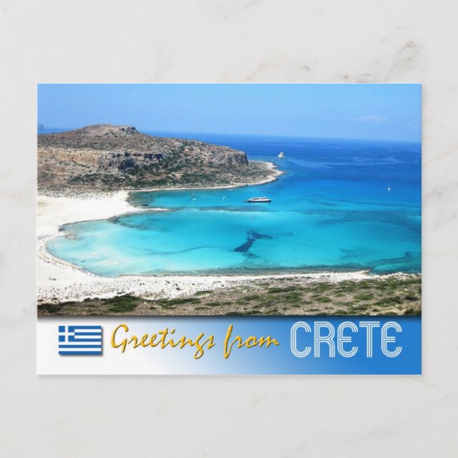 Postal Balos Lagoon Beach, Creta, Grecia (Anverso)
