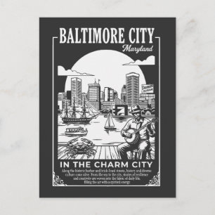 Postal Baltimore Ciudad Maryland En La Ciudad del Encanto