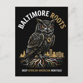 Postal Baltimore Roots Wise Owl African American Heritage