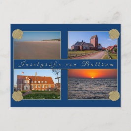 Postal Baltrum Ansichtskarte - Inselgrüße