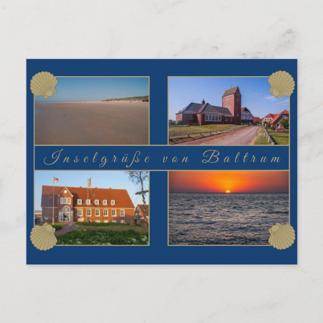 Postal Baltrum Ansichtskarte - Inselgrüße (Anverso)