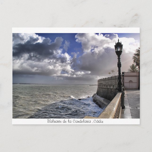 Postal Baluuarte de la Candelaria ,Cádiz (Anverso)