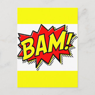 POSTAL BAM COMICBOOK SONIDOS ACCIONES PERSONALIZADOS DE L