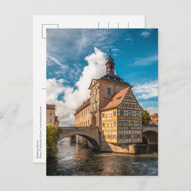 Postal Bamberg Alemania (Anverso / Reverso)