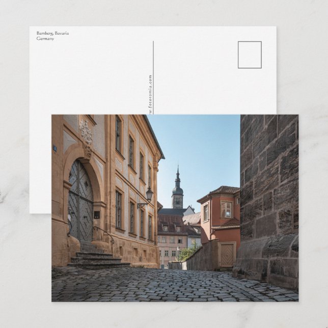 Postal Bamberg Alemania (Anverso / Reverso)
