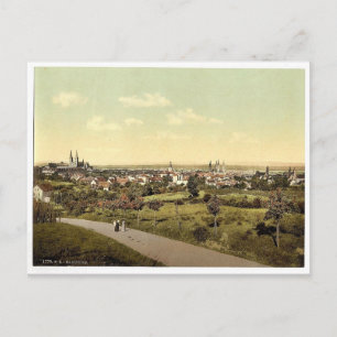 Postal Bamberg, vista general, Baviera, Alemania vintage