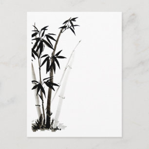 Postal Bambú negro - Tinta